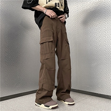 欧美风高级感美式工装裤男ins潮休闲高街长裤情侣裤K02150-P43，男装休闲裤，星座308B-2