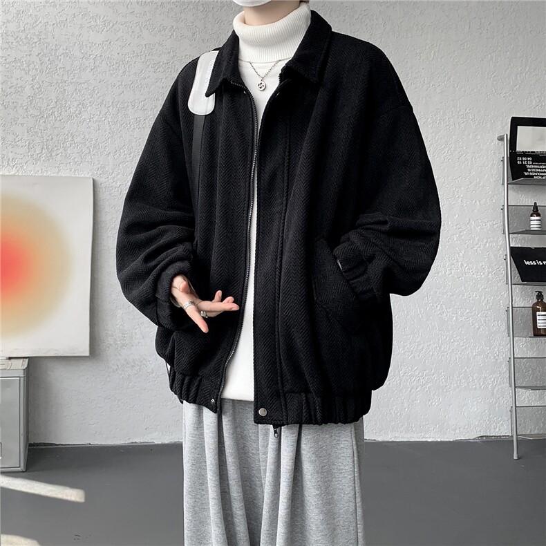 现货 JK1166-特批60 控98 美式翻领夹克大码痞帅老钱风上衣外套图片