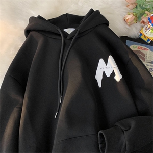 连帽卫衣男女宽松设计感发泡秋冬新款宽松潮韩版上衣服WY4311-P40图片