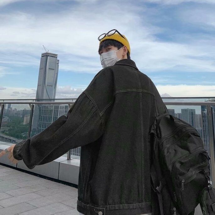 2024春秋季复古水洗牛仔外套上衣男装新款渐变设计感夹克X302/P6,男装夹克,星座506