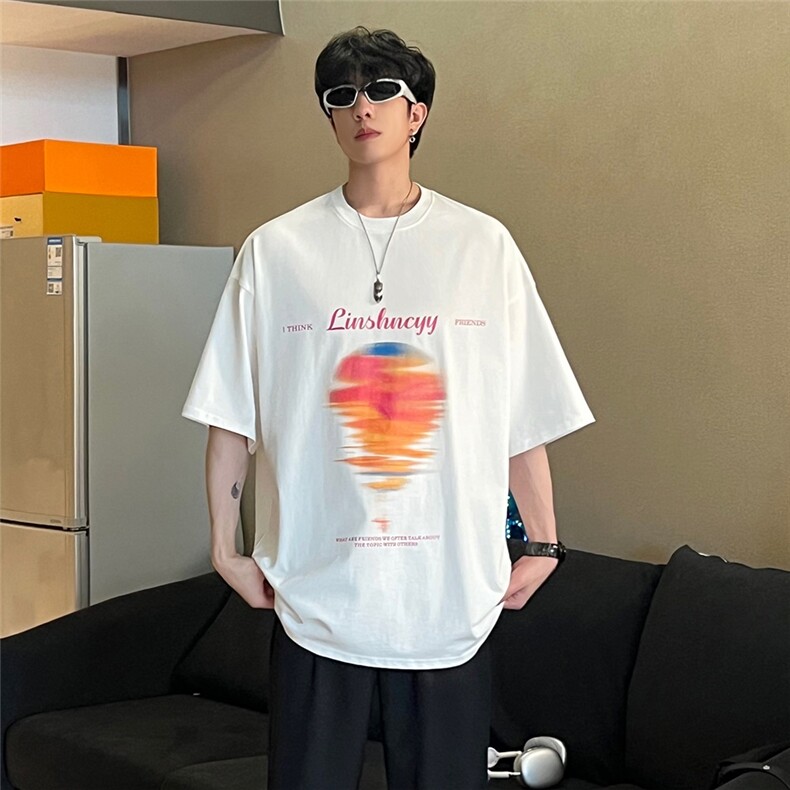 A450-T220-P55控价79夏季印花短袖T恤，男装T恤，电商A450