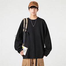 纯棉长袖T恤打底衫18色现货落肩版型A158-T88889-P16特价，男装T恤，电商A158