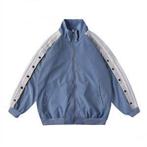 夹克女潮流ins条纹运动排扣飞行员痞帅炸街棒球服外套WT8818-P45图片