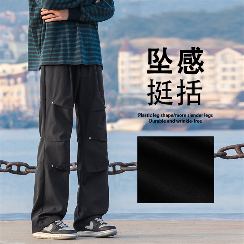 加绒加厚男士秋冬季宽松直筒男生裤子阔腿休闲长裤JRK730-特批-38,男装卫衣,星座718-1