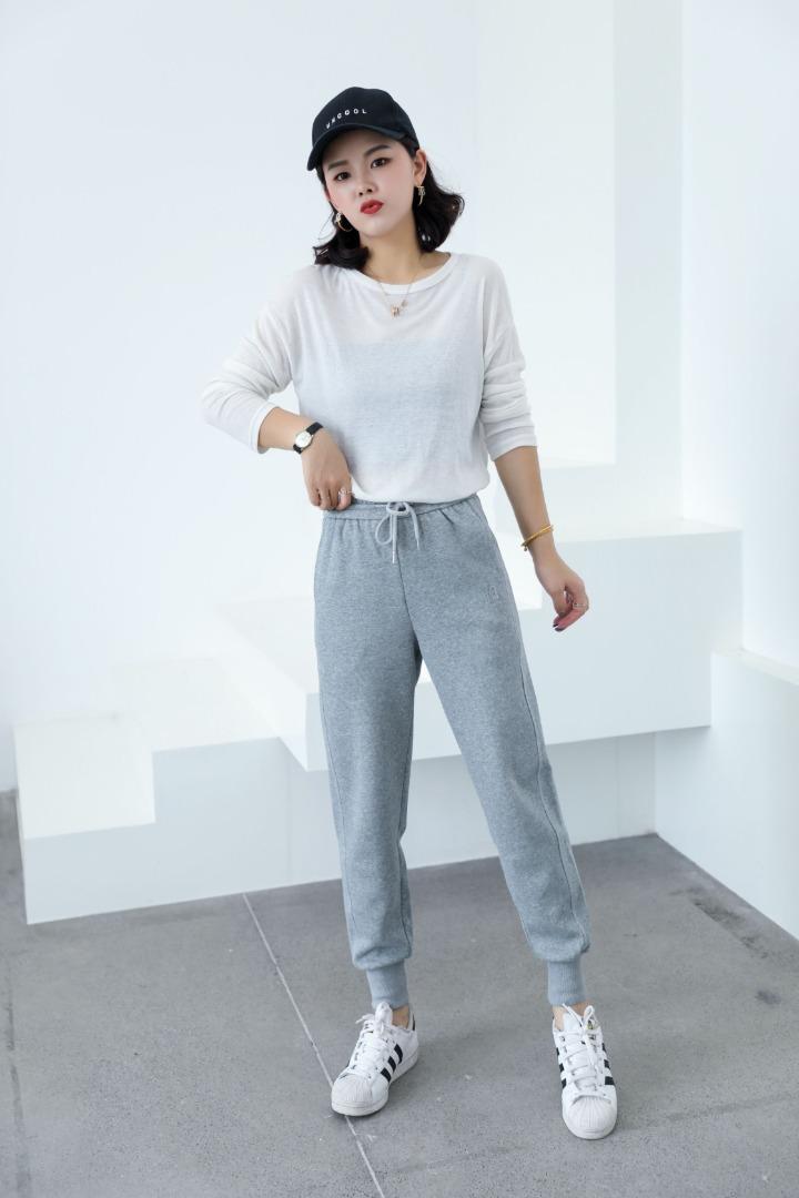 秋季新款秒发时尚针织百搭韩版小脚休闲女裤,女装其它,冬进一族