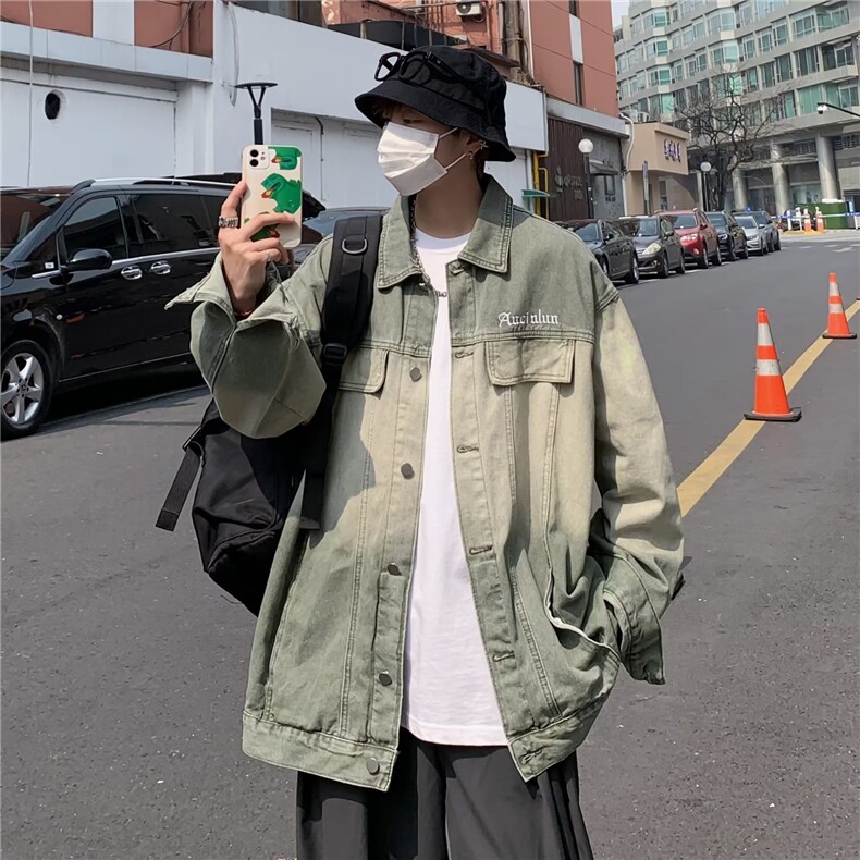 2025秋新款渐变牛仔外套复古水洗衣服工装夹克JK8898,男装工装外套,星座1108
