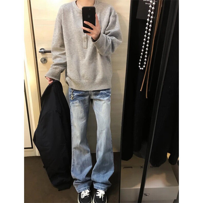 611-3BK0015特价P45美式3cleanfit直筒阔腿男女牛仔裤,男装牛仔裤,星座1218（原611-3）