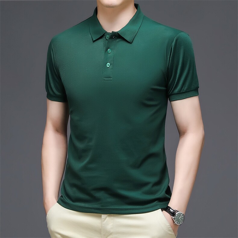 XH10086男士2023年夏季新款短袖t恤青年纯色休闲商务polo衫,男装T恤,电商B360