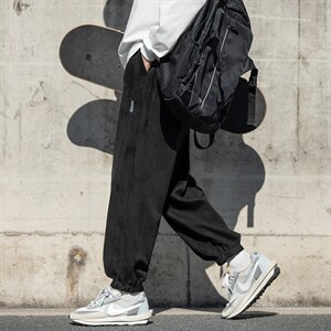 2023秋麂皮绒复古相机外景cityboy休闲裤男贴标束脚裤K23703-P50图片