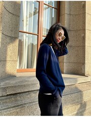 2025时尚百搭7针开衫穿不腻常规宽松型单件，女装针织衫/毛衣，绒阔羊绒