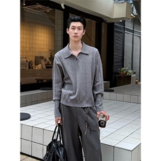 D577-P55慵懒时尚潮流日系新款毛衣原版包芯线气质百搭ins流行，男装针织衫/毛衣，电商B323A