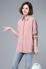 长期大货现货，女子2021新款灯芯绒细条衬衫女，女装衬衫，涵誉