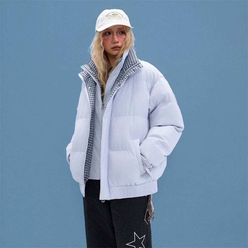 冬季新品得物美式潮流高品质格子加绒加厚棉衣外套棉服MY5566-P88,男装棉衣,星座610B-1