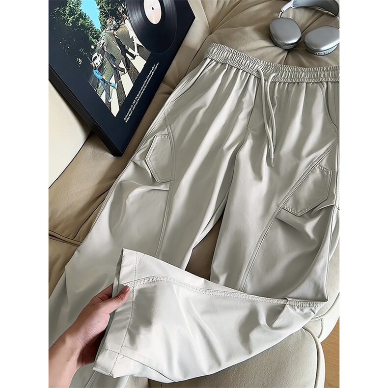 已下单5W件打褶户外运动美式宽松男伞兵裤阔腿休闲裤K24136-特P18，男装休闲裤，电商A001-1