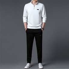 S3069-2钱塘2020-2中青年男士春秋薄款时尚休闲长袖卫衣P137，男装休闲套装，钱塘207-2