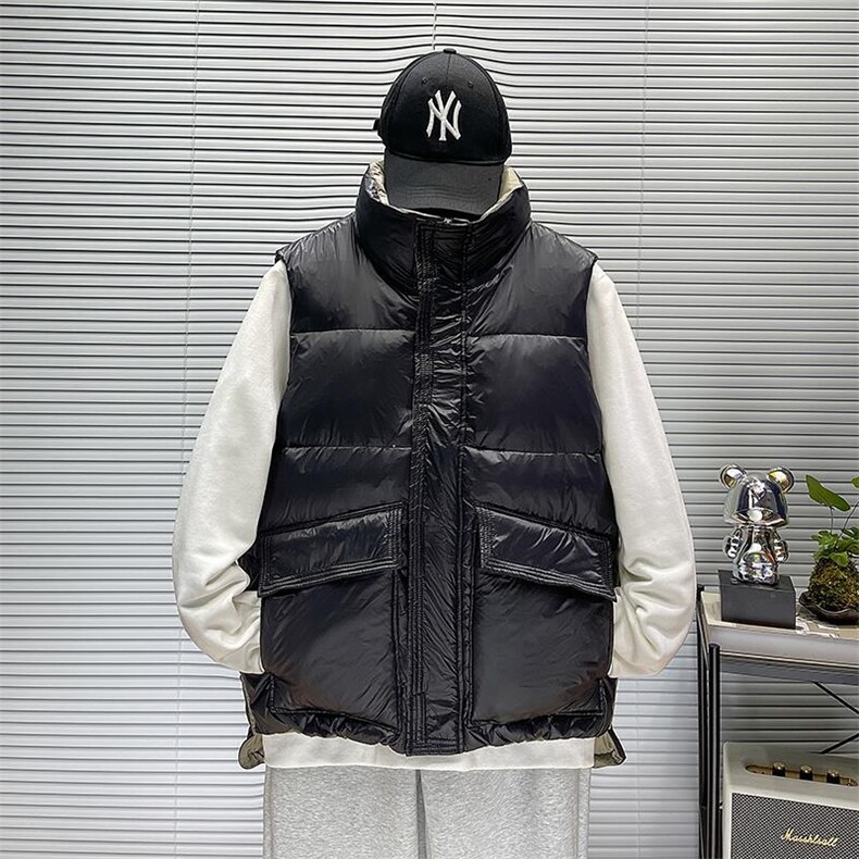 2025新款冬季短款休闲男士羽绒马甲A221-2-6281P150，女装马甲，电商A221-2