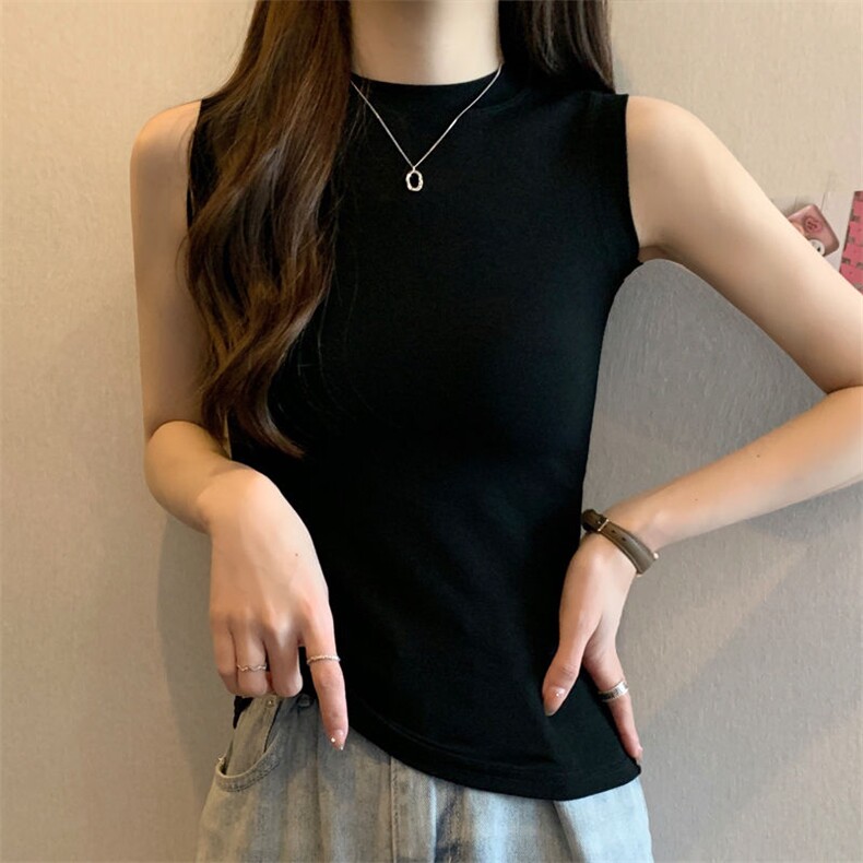 遮副乳防走光螺纹女士简约百搭背心,女装背心吊带,思沃羊绒