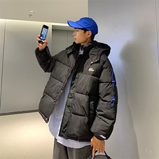 冬装连帽棉服男款潮牌ins宽松面包服情侣韩版加厚保暖530-P72，男装棉衣，星座1109-3