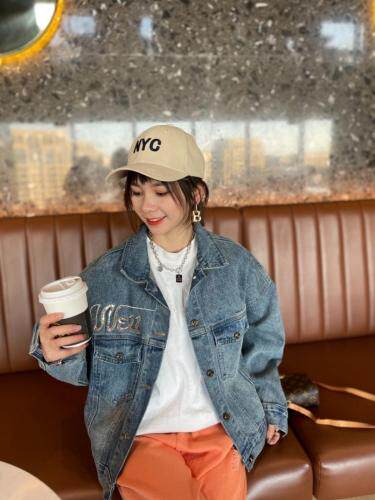 牛仔外套，女装，跳跳谷