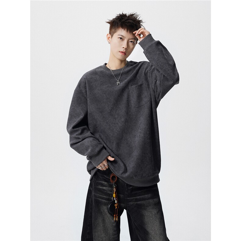 TWY26特38控68polo圆领情侣卫衣宽松外套男100聚酯,女装短外套,电商B370