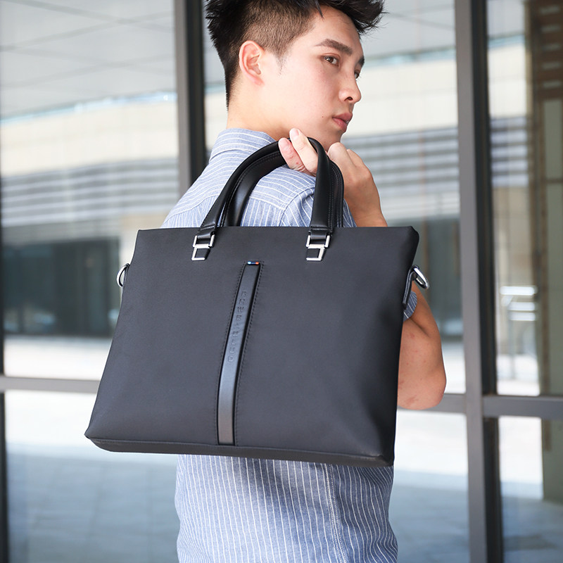 Paul men's handbag Oxford canvas shoulder oblique cross briefcase bag business travel horizontal office computer bag