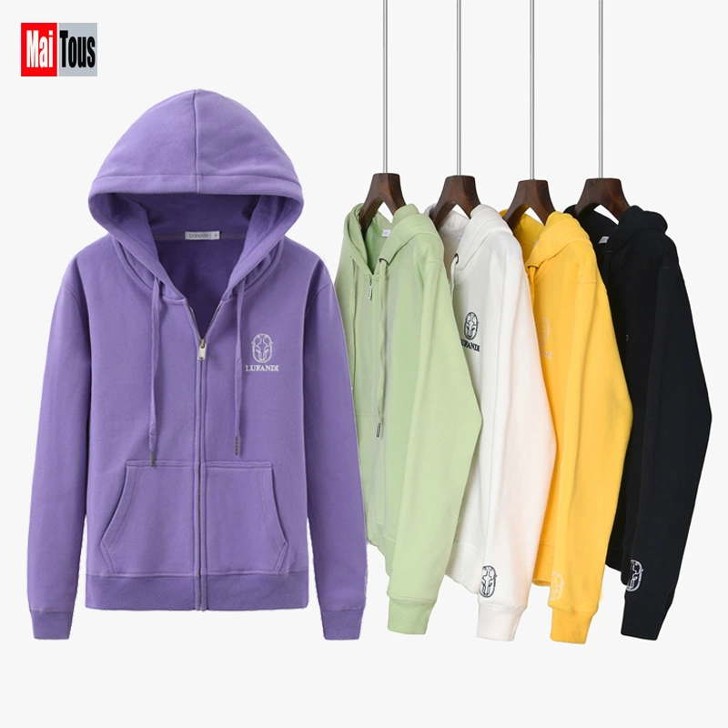 Phụ nữ áo len cardigan có dây kéo cộng với nhung 2020 mùa thu và mùa đông mới áo khoác hoodie dày rộng rãi áo khoác thêu thủy triều - Áo len