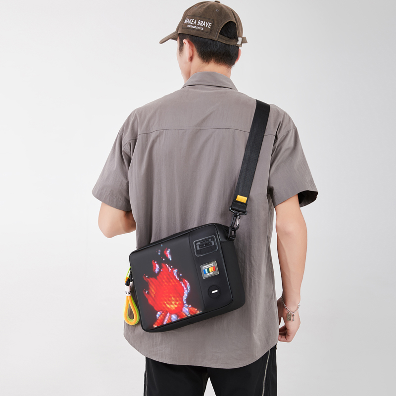 Led Screen Crossbody Bag, High-Looking Shoulder Bag, Hip-Hop Style, Personalized Bag for Men and Women