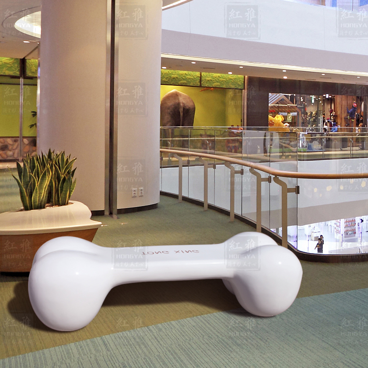 Creative Glass Fiber Mall Dog Bones Cartoon Bench Children's Entertainment Amusement Park School Casual Seats