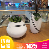 FRP floor shaped flower pot leisure chair combination shopping mall office building club beautiful Chen vase Outdoor
