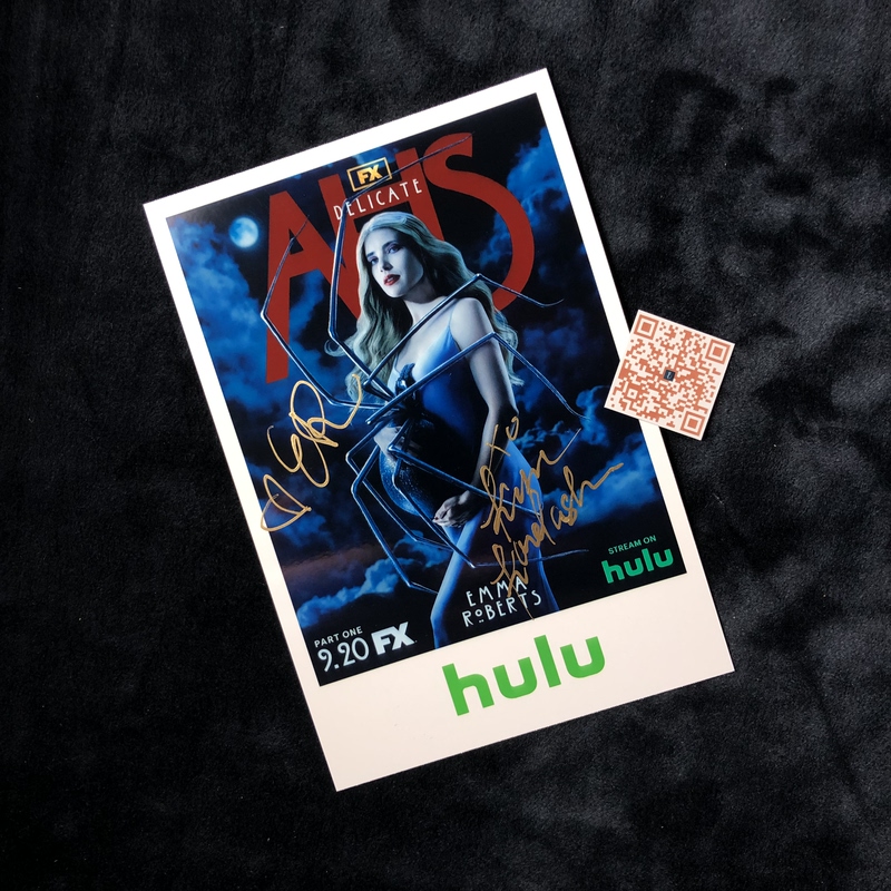 Kim Kardashian and Emma Roberts Autographed Photo Kim Kardashian and Emma Roberts Autographed Photo