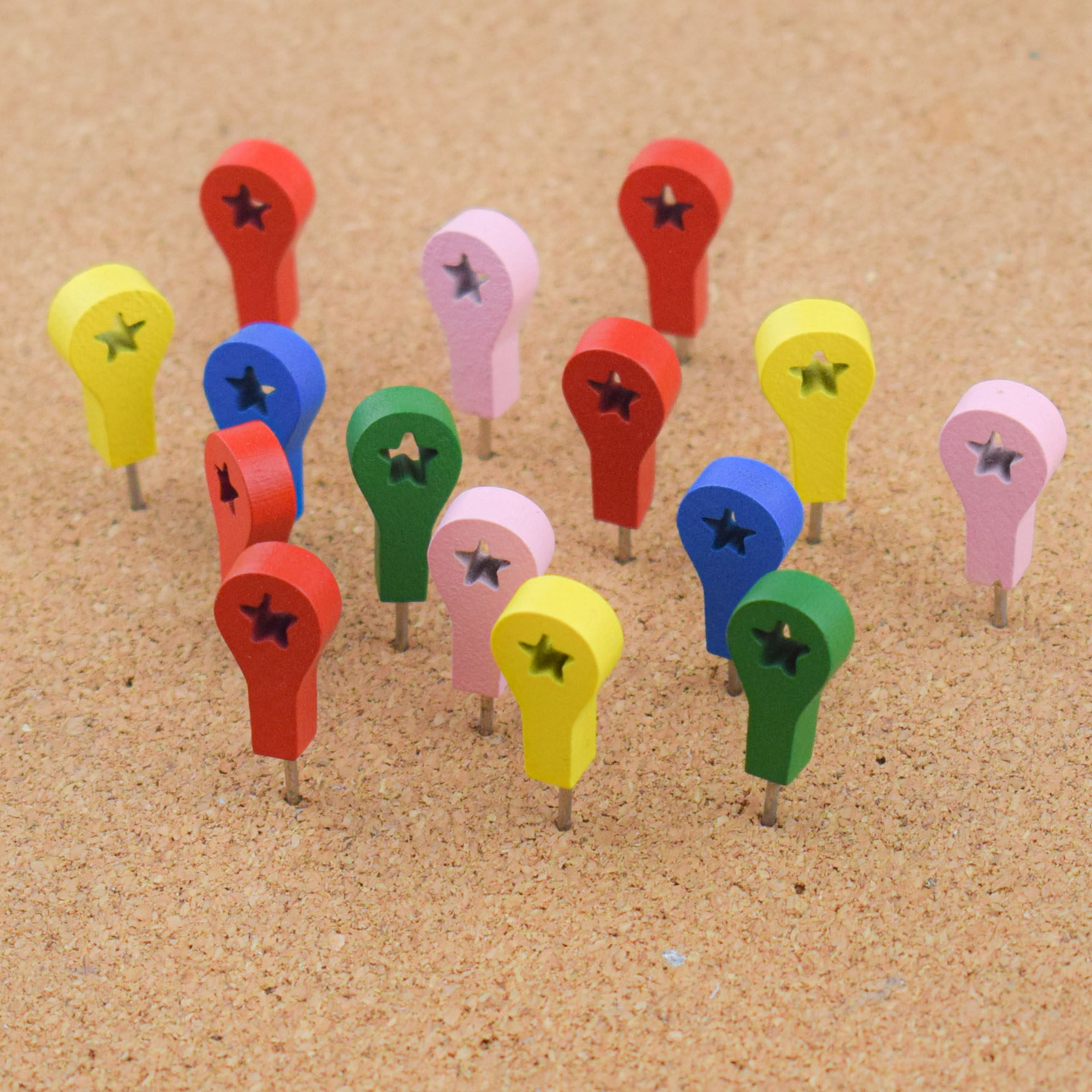 35枚装地图标记图钉：🌈多彩地标工字钉，软木板照片墙新宠！🌟-图钉-淘宝好物网