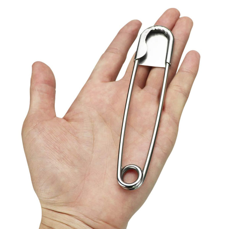 High quality 304 stainless steel large pin oversized simple safety buckle needle dry cleaning shop clothes fixed needle washable