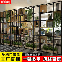 Office Living room Dining room partition Floor-to-ceiling screen American Wrought iron bookshelf Decorative cabinet Industrial style simple shelf