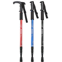 Outdoor travel trekking sticks retractable climbing crutches for the elderly aluminum alloy hiking sticks crutches