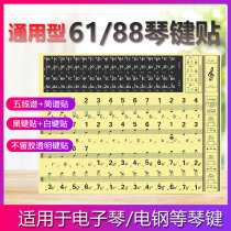 Piano keyboard sticker 61 key 88 key electronic organ note sticker staff simple score key sticker does not leave glue