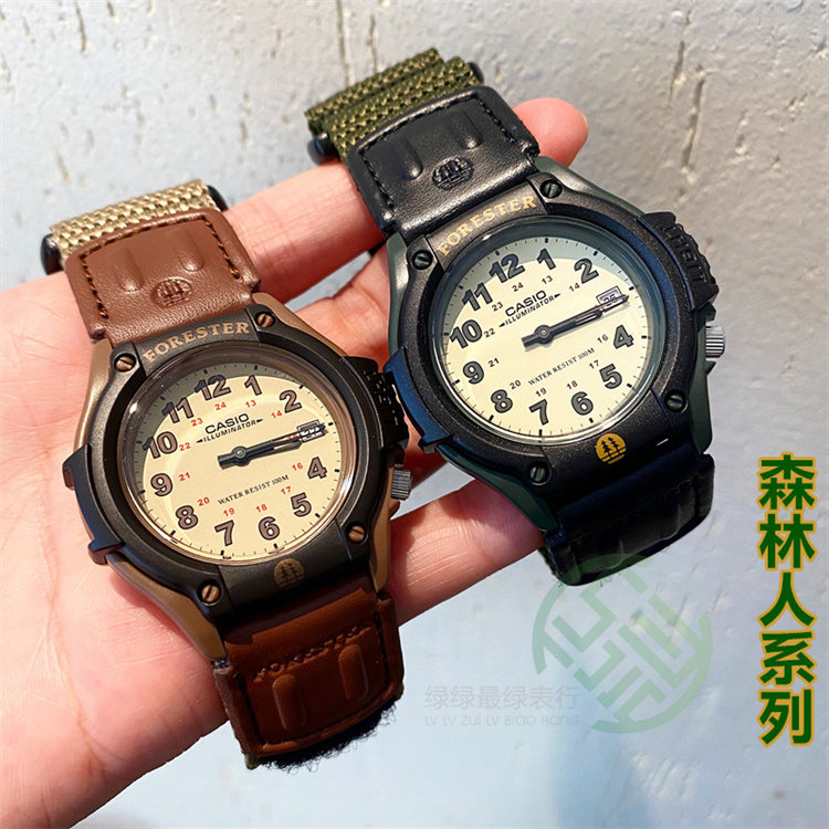 Япония и Южная Корея часы casio卡西欧ft-500wc-5b aw-80v-5b 森林人复古帆布时尚运动手表