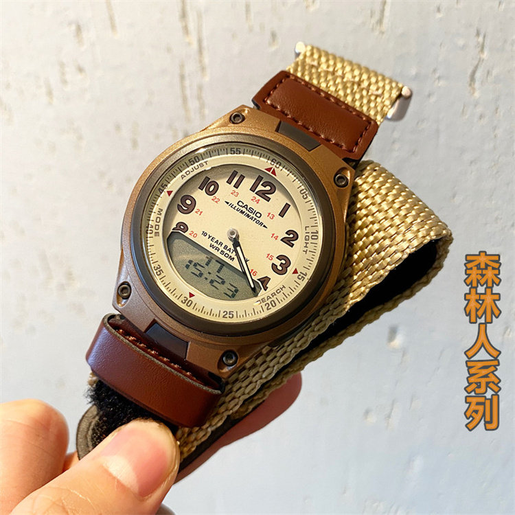 Япония и Южная Корея часы casio卡西欧ft-500wc-5b aw-80v-5b 森林人复古帆布时尚运动手表