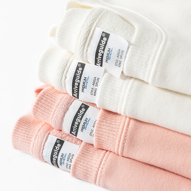 400g heavy pound autumn winter plus suede cover head round neck thick cotton T pure color casual minimalist for undershirt blouses male and female