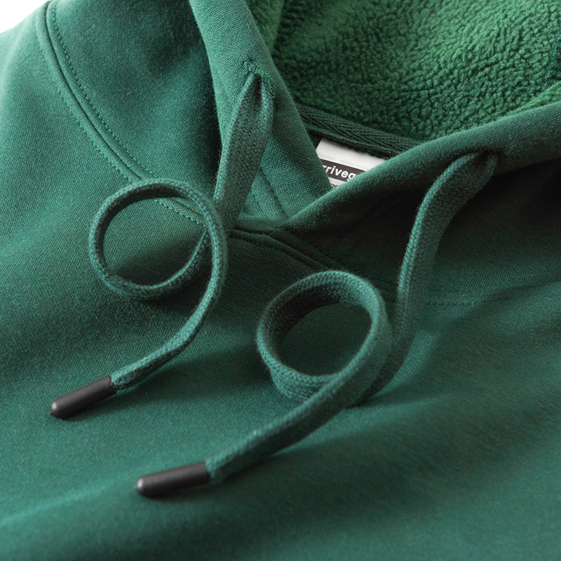 400g Heavyweight Olive Green Winter Fleece-Lined Hooded Sweatshirt, Japanese Retro Solid Color Thick Sports Hoodie for Men and Women