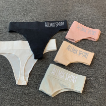 Untraced one slice of low waist triangle elastic tight breathable comfort running exercise Ms. Yoga underwear