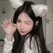 White Cute Kitty Rabbit Ears 2024 new quadratic meta dress Sexy Seductive Seductive Cute Headwear Hair Stirrup