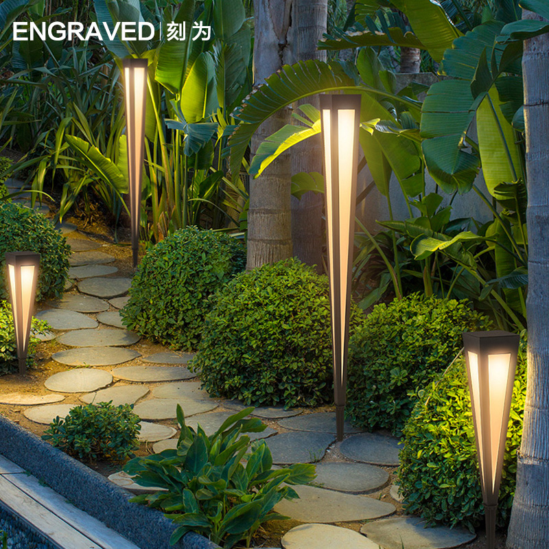 Solar outdoor lamp waterproof outdoor modern minimalist grass terrace lamp courtyard lamp view lamp garden light insert buried lamps