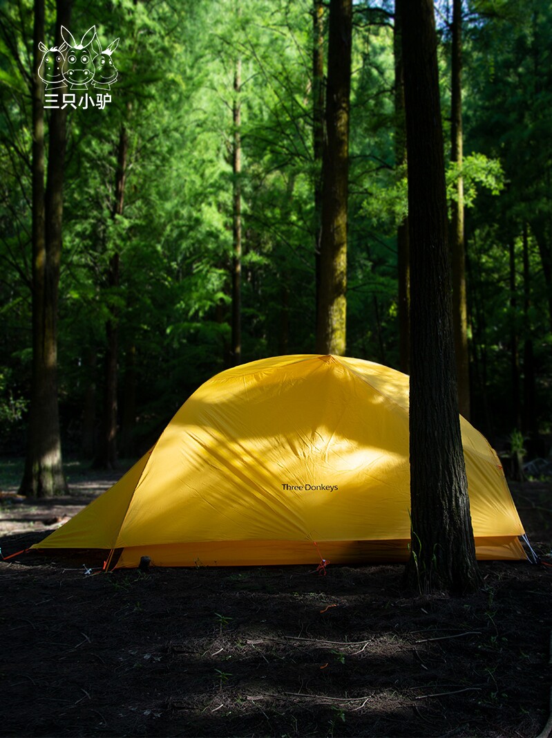 Three little donkey tents ultra-light windproof and rainproof single double 2 people outdoor 3-4 people wild camping camping rainproof