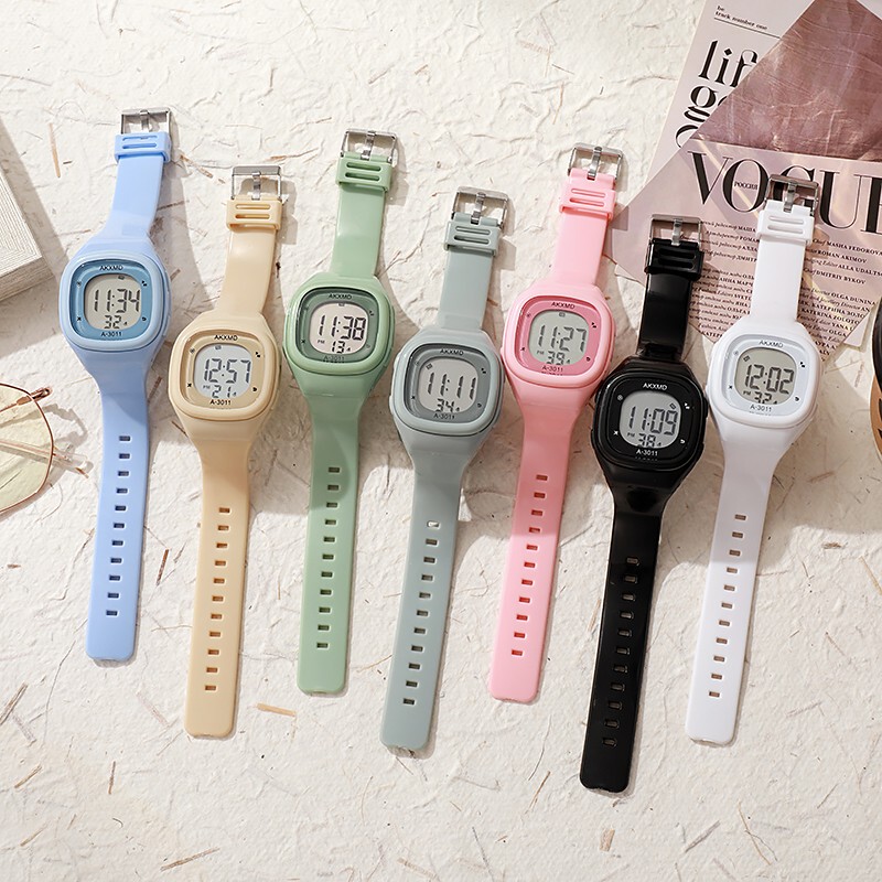 Student Party High-Fashion Watch for Women, Niche Design, Sports, Elementary and Middle School Students, Simple Children's Luminous Electronic Watch for Men