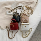 Бордовая маленькая сумка через плечо, цепь, коробка для невесты, премиум класс, на цепочке