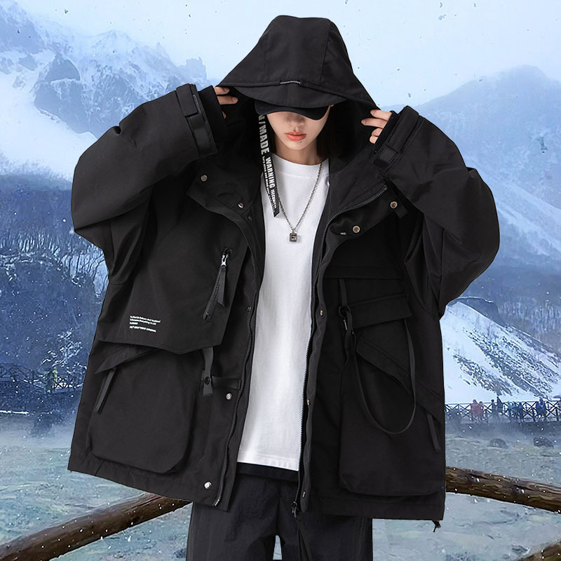 Outdoor Jacket-Style Workwear Jacket for Men and Women, Three-In-One Detachable Parka, Thick down Jacket, Functional American-Style Jacket