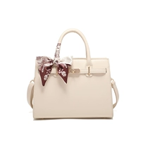 Рисовый белый шарф+подарочный пакет