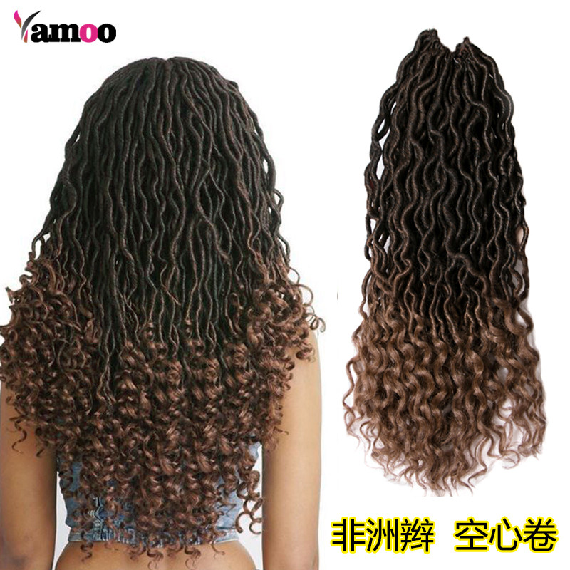 African braid hair braid hair hollow braid hair hair blank face Medusa hairstyle 3 package Hollow braid