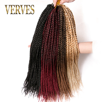 Wig Dirty Braid Triple Braid Ponytail With Hair Tail Hair Long Straight Hair Crochet Needle Hair Hanging Braid Gradient Color Twist Bouquet