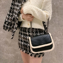 Cilndisy Lamb hair messenger bag 2021 autumn and winter new bag women crossbody shoulder stray bag chain bag